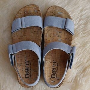 Born Light Blue Cork Sandals